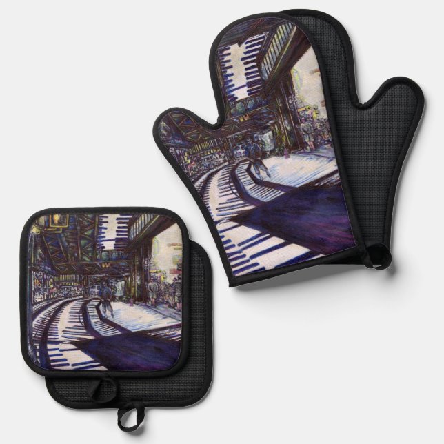 Set De Manoplas Dustar el piano (Anverso/Reverso)