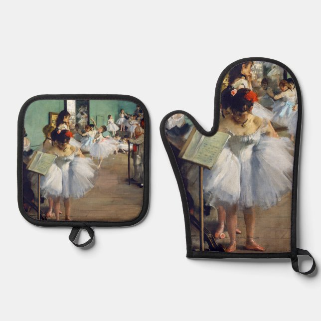 Set De Manoplas Edgar Degas - La clase de danza (Anverso)