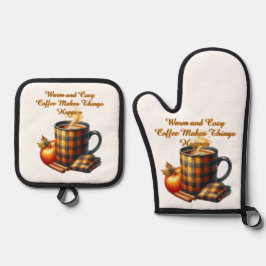 Set De Manoplas El Café Hace que las Cosas Pasen