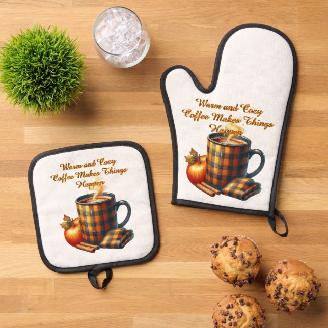 Set De Manoplas El Café Hace que las Cosas Pasen (De arriba hacia abajo)