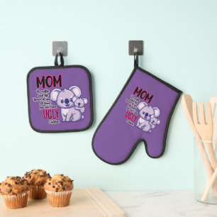 Set De Manoplas El Gracioso Koala Lleva A Mamá Sin Importar Lo Que