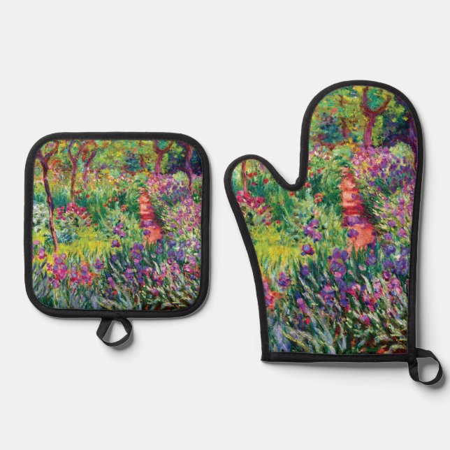 Set De Manoplas El jardín Iris de Claude Monet (Anverso)