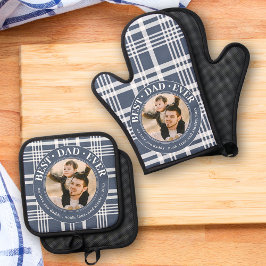 Set De Manoplas El mejor padre Personalizado de la familia foto co
