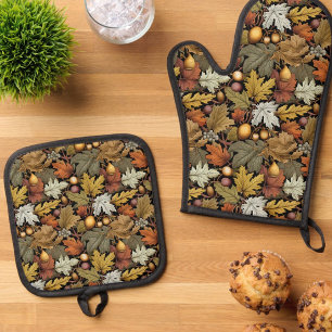 Set De Manoplas El otoño de William Morris sale con retro de ardil