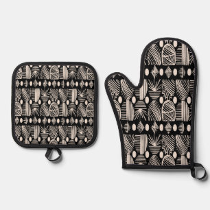 Set De Manoplas El paño tribal caribeño: negro, blanco,