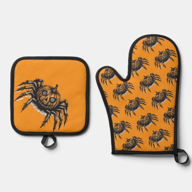 Set De Manoplas El rastreador con cabeza de calabaza (Anverso)