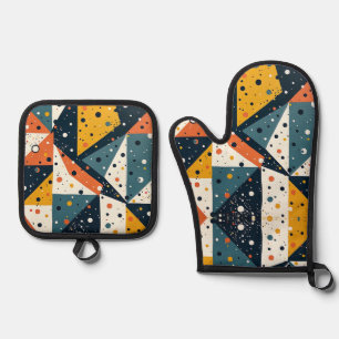 Set De Manoplas El Terrazzo inspiró a Oven Mitt y a los Pots Holde