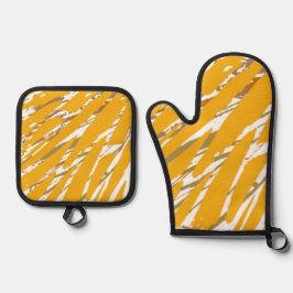 Set De Manoplas Elegancia del pincel dorado