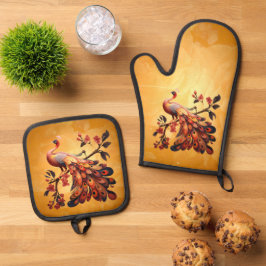 Set De Manoplas Elegancia en plumas