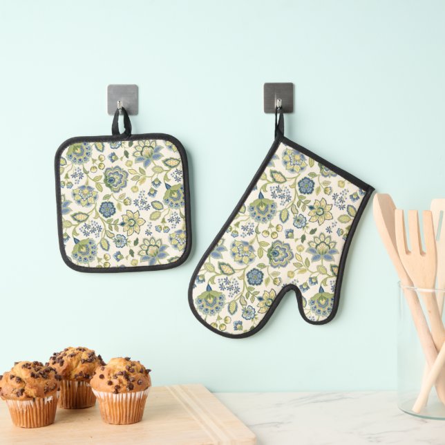 Set De Manoplas Elegancia floral (Insitu (colgante))