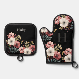 Set De Manoplas Elegancia floral personalizada