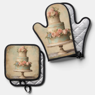 Set De Manoplas Elegante pastelería Pastelería Chef Baker Baking