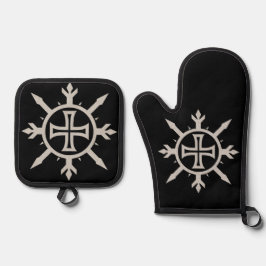 Set De Manoplas "Emblema de Cruz" 