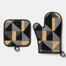 Set De Manoplas Ensemble de Manique et Gant Géométrique