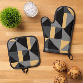 Set De Manoplas Ensemble de Manique et Gant Géométrique