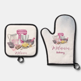 Set De Manoplas Esenciales de cocina personalizado para mujeres y