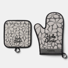 Set De Manoplas Español Hello Otoño Fall Vibes Personalize