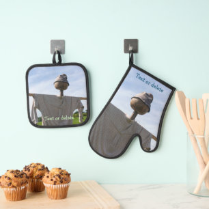Set De Manoplas Espantapájaros Personalizado de Granja de Jardín N