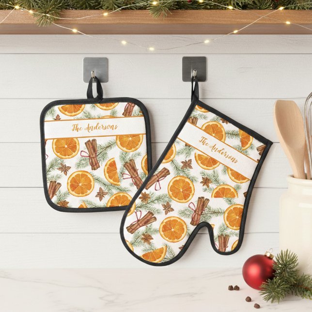 Set De Manoplas Especia de cítrico de Navidad personalizada (Subido por el creador)