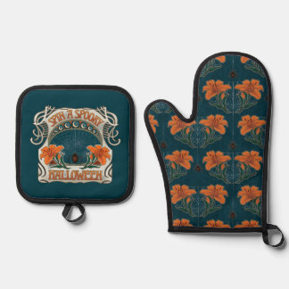 Set De Manoplas Espectaculares Halloween Spiders & Lily Vintage Vi