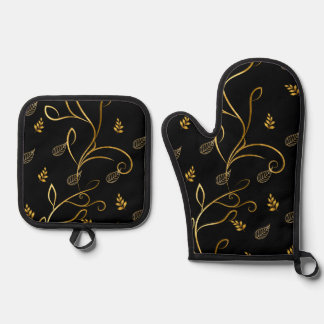 Set De Manoplas Espectro de diseño negro y dorado y conjunto de mi