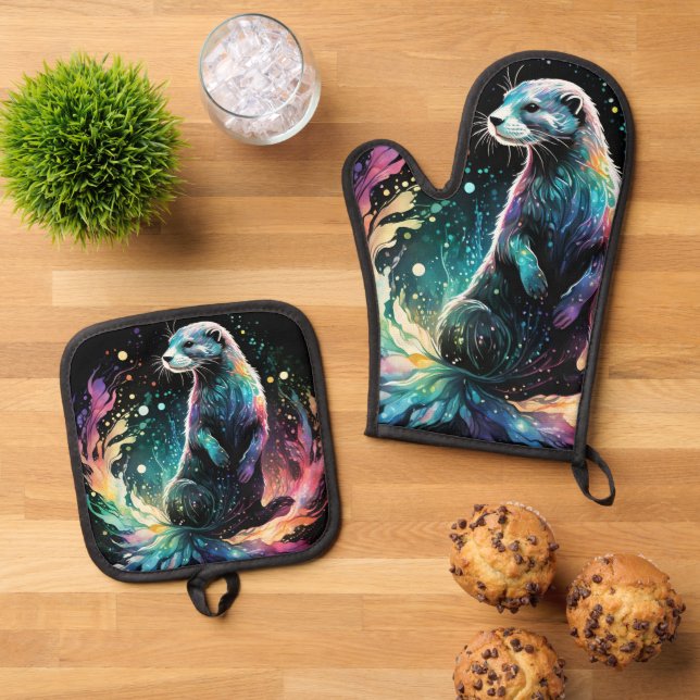 Set De Manoplas Espectro Edge: Las nutrias brillan (De arriba hacia abajo)