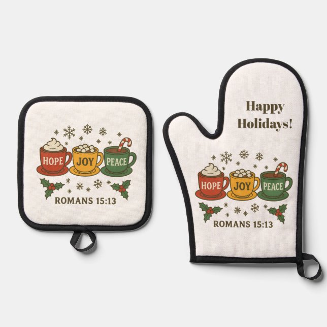 Set De Manoplas Esperanza alegría Paz y Cacao (Anverso)