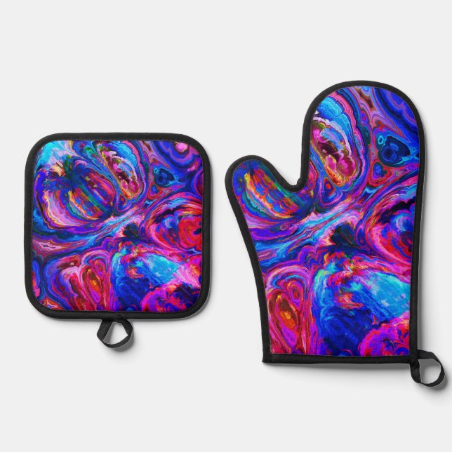 Set De Manoplas Esplandor moderno de pinturas de morado (Anverso)