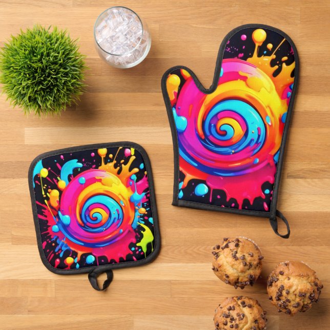 Set De Manoplas Esplusa de pintura arco iris (De arriba hacia abajo)