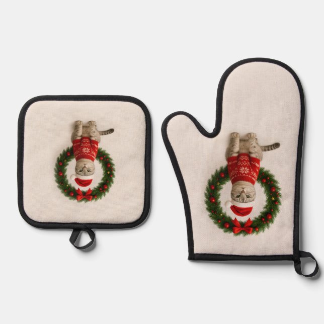 Set De Manoplas Estado de ánimo navideño gruñón (Anverso)