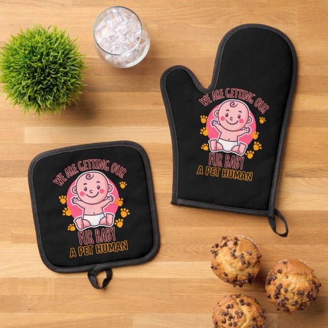 Set De Manoplas Estamos convirtiendo a nuestro cuarto bebé en un h (De arriba hacia abajo)