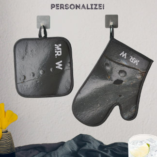 Set De Manoplas Estilo de loft minimalista negro metalizado