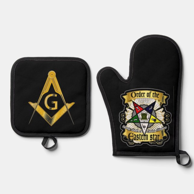 Set De Manoplas Estrella Freemason y Oriental (Anverso)