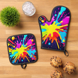 Set De Manoplas Explosión de pintura radiante