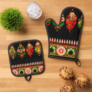 Set De Manoplas Fabric indio de algodón