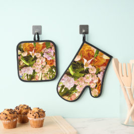 Set De Manoplas Fabulosas Florals