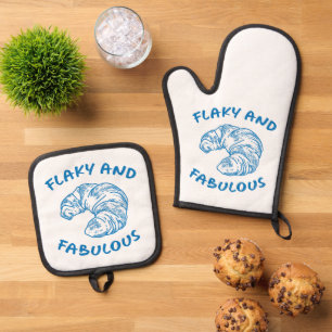 Set De Manoplas Fabuloso y fabuloso chef croissant francés