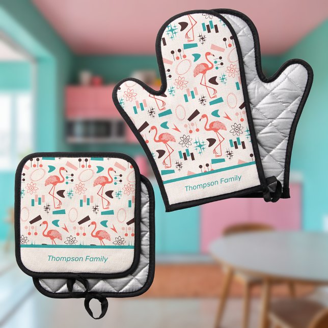 Set De Manoplas Fabulosos Flamingos de los Cincuenta (Subido por el creador)