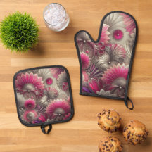 Fans de rosa y plateado Art Nouveau