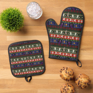 Set De Manoplas Fantasy Style Ugly Sweater Pattern 