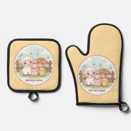 Set De Manoplas Farm friends forever - cute & cozy