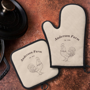 Set De Manoplas Farm Rooster