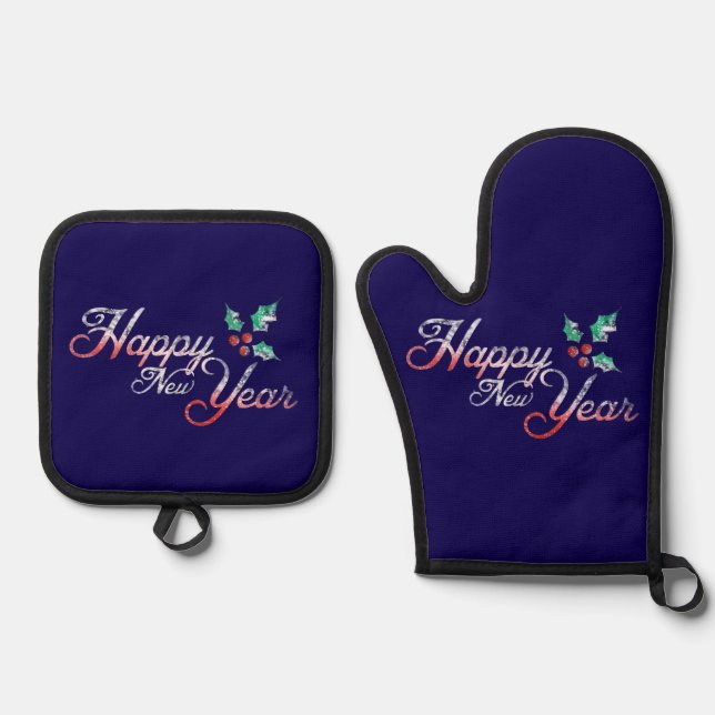 Set De Manoplas Feliz Año Nuevo (Anverso)
