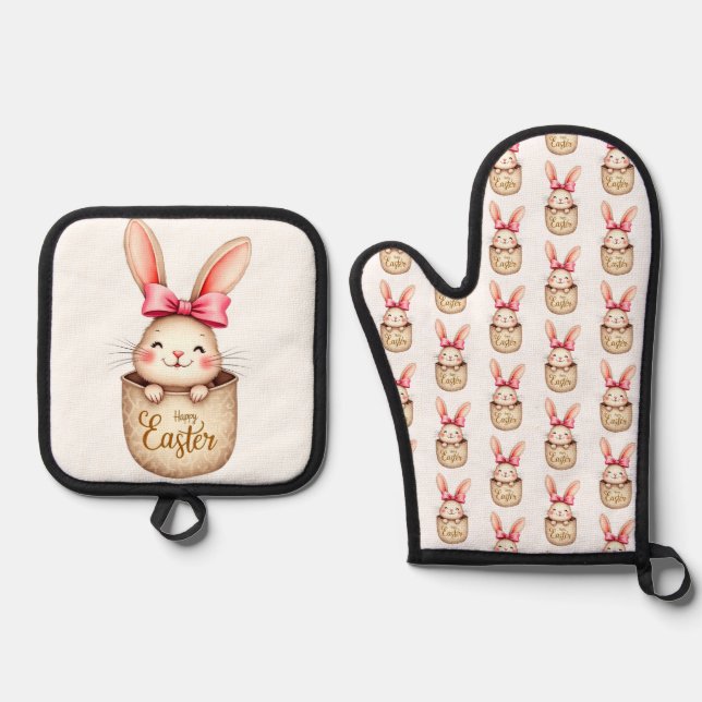 Set De Manoplas ¡Feliz Conejo de Pascua! (Anverso)