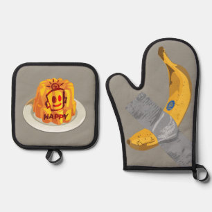 Set De Manoplas FELIZ jugar con tu comida