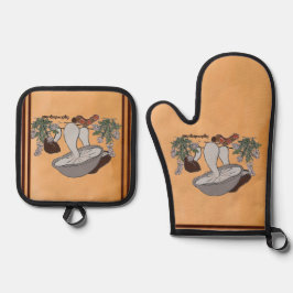 Set De Manoplas Figdewdrop caterpillar & mushroom pot holders