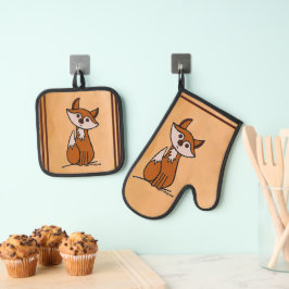 Set De Manoplas Figdewdrop Fig the Fox pot holders