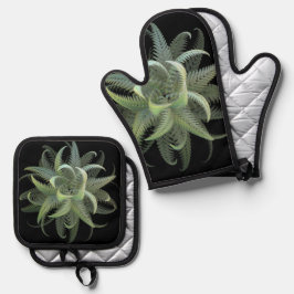 Set De Manoplas Flor de helecho fractal