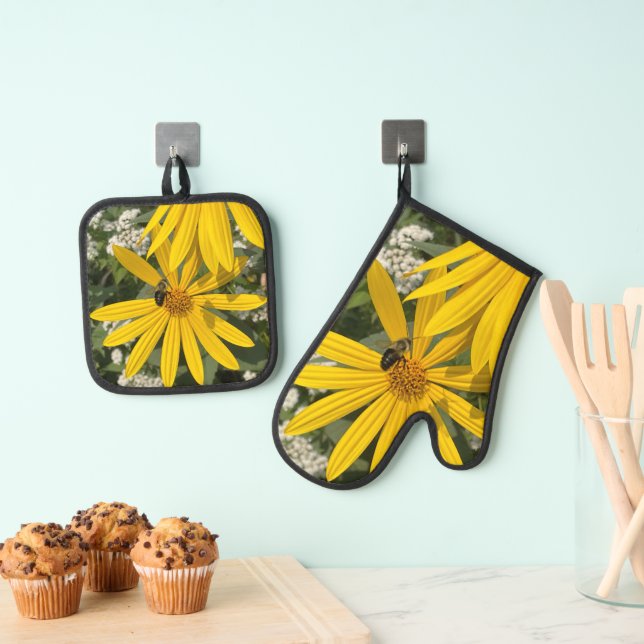 Set De Manoplas Flor de Jerusalén con Abeja (Insitu (colgante))