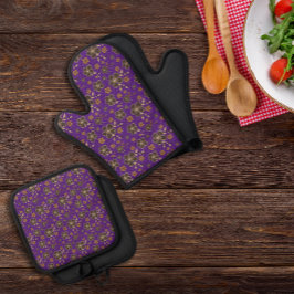 Set De Manoplas Flor natural morena